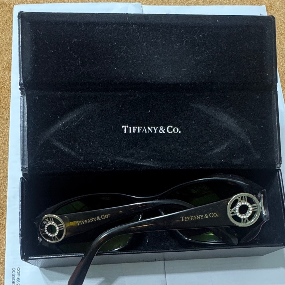 Tiffany & Co. Black Sunglasses with Silver Accents